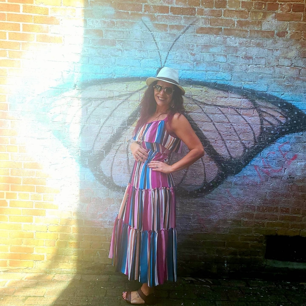 Beautiful striped maxi dress